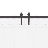 Produktbild för Skjutdörrsbeslag 152,5 cm stål svart