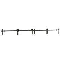 Produktbild för Skjutdörrsbeslag 366 cm stål svart
