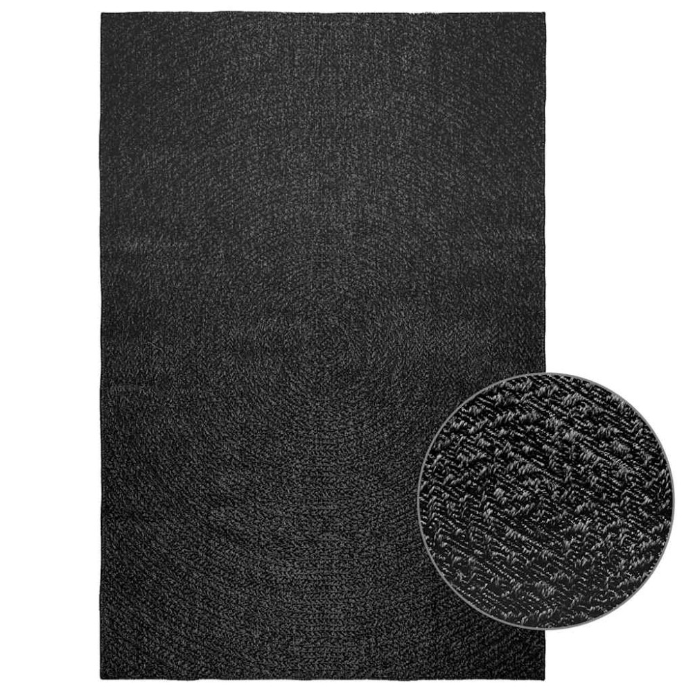 Produktbild för Matta ZIZUR antracit 160x230 cm jutelook inomhus och utomhus