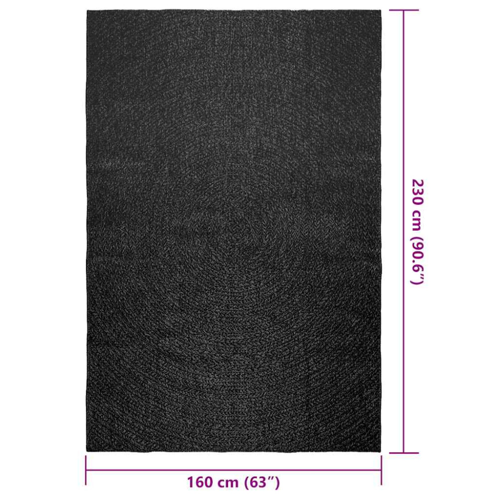 Produktbild för Matta ZIZUR antracit 160x230 cm jutelook inomhus och utomhus