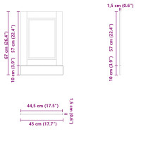 Produktbild för Diskmaskinspanel Porto vit 45x1,5x67 cm konstruerat trä