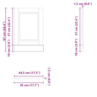 Produktbild för Diskmaskinspanel Porto sonoma-ek 45x1,5x67 cm konstruerat trä