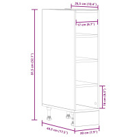 Produktbild för Underskåp artisan ek 20x44,5x81,5 cm konstruerat trä