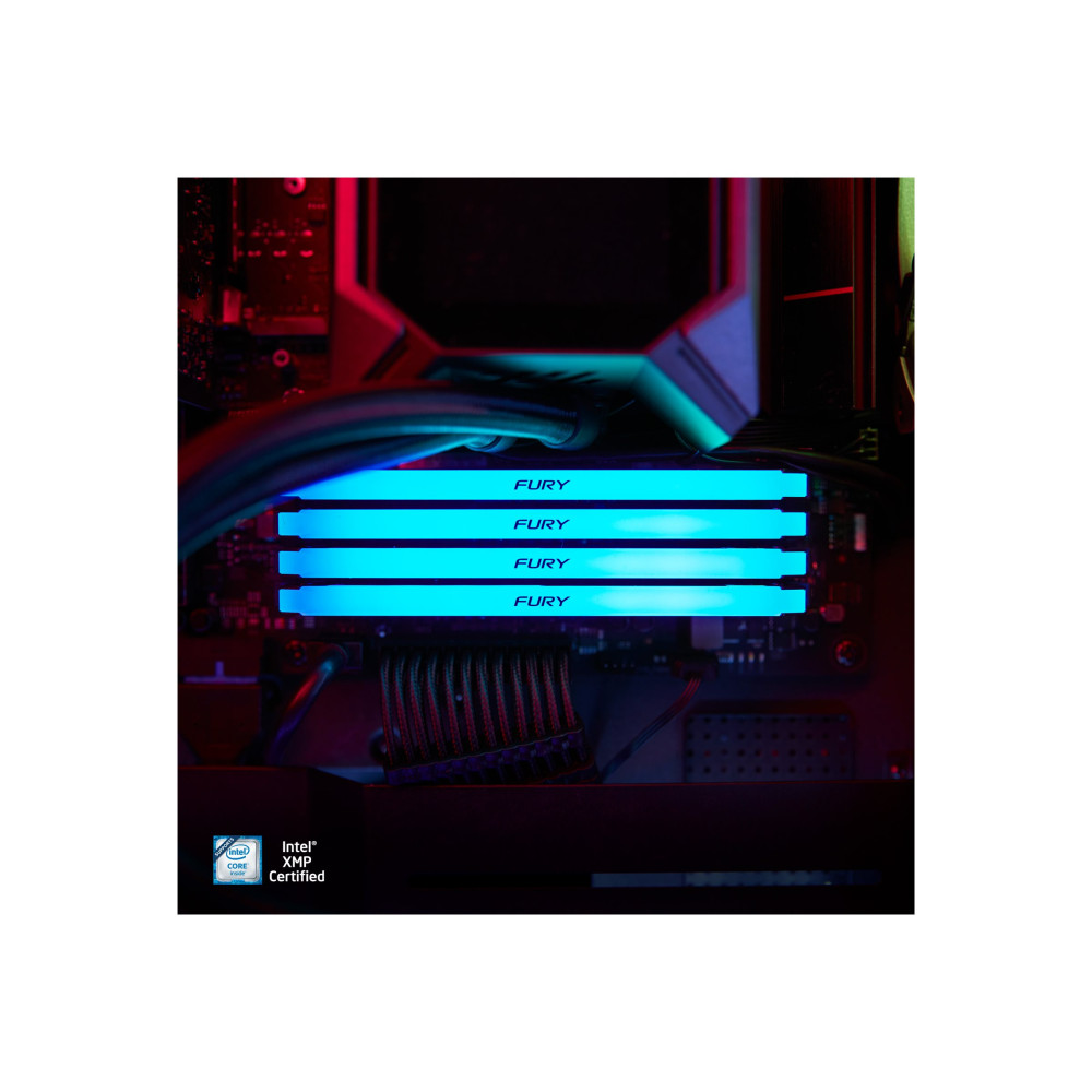 Produktbild för Kingston FURY Beast RGB - DDR4 - modul - 32 GB - DIMM 288-pin / PC4-25600 - ej buffrad