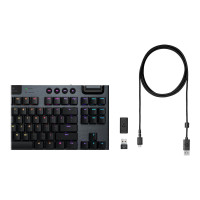 Produktbild för Logitech G915 TKL Tenkeyless LIGHTSPEED Wireless RGB Mechanical Gaming Keyboard - tangentbord - Nordisk - kol Inmatningsenhet