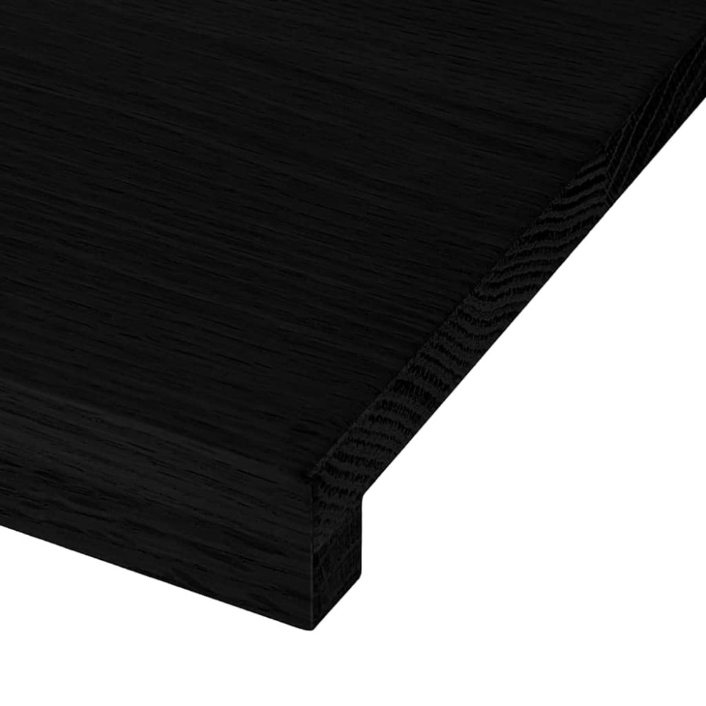 Produktbild för Trappstegsmattor 8 pcs brunsvart 110x30x2 cm massiv ek