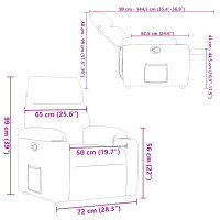 Produktbild för Reclinerfåtölj beige mikrofibertyg