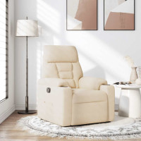 Produktbild för Reclinerfåtölj beige mikrofibertyg