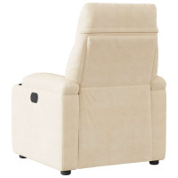 Produktbild för Reclinerfåtölj beige mikrofibertyg