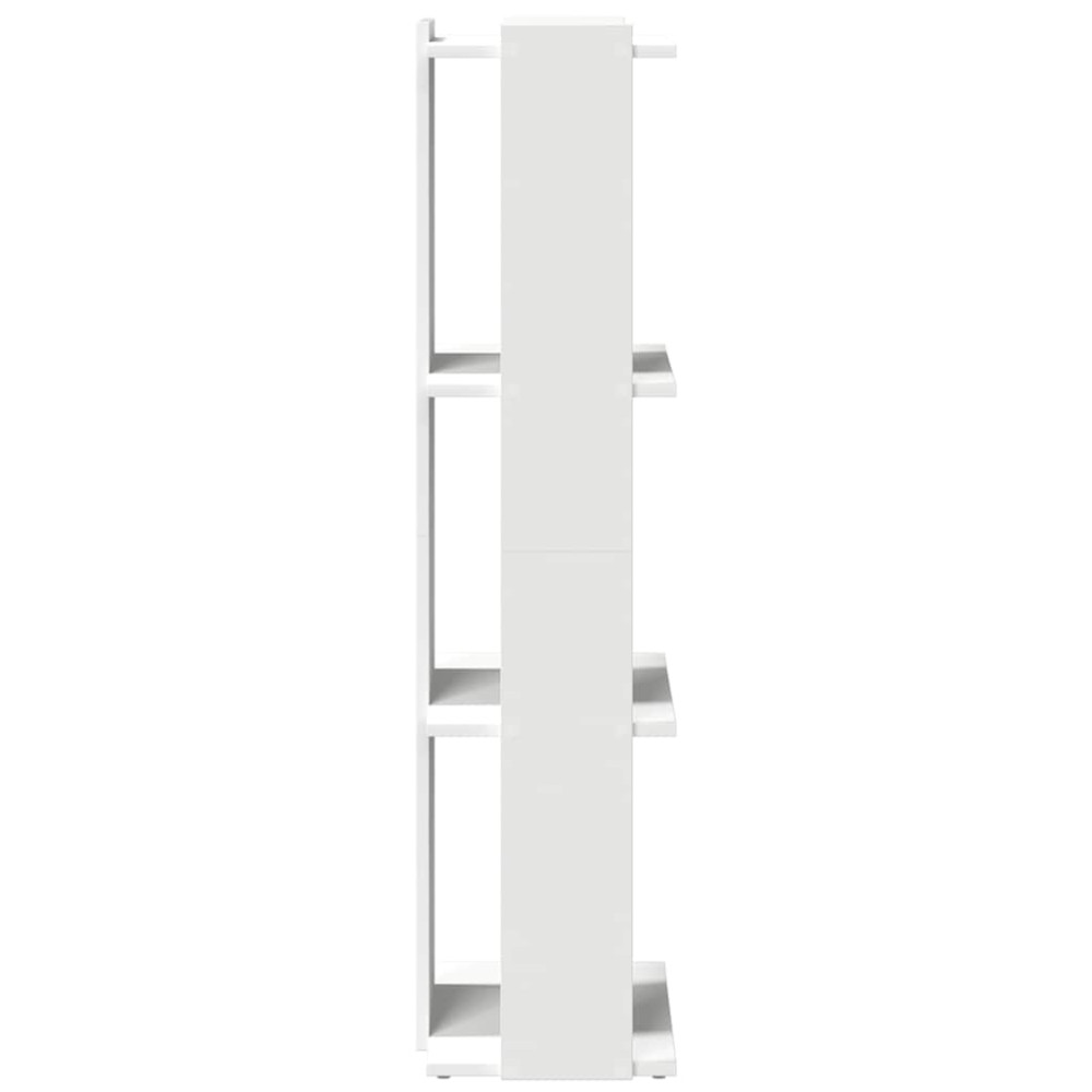 Produktbild för Bokhylla 3 hyllplan vit 60x30x120 cm konstruerat trä