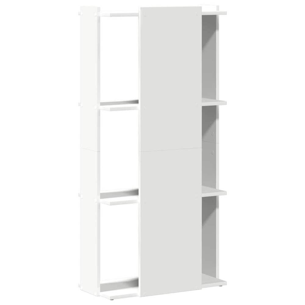 Produktbild för Bokhylla 3 hyllplan vit 60x30x120 cm konstruerat trä