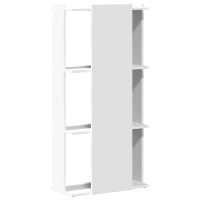 Produktbild för Bokhylla 3 hyllplan vit 60x30x120 cm konstruerat trä