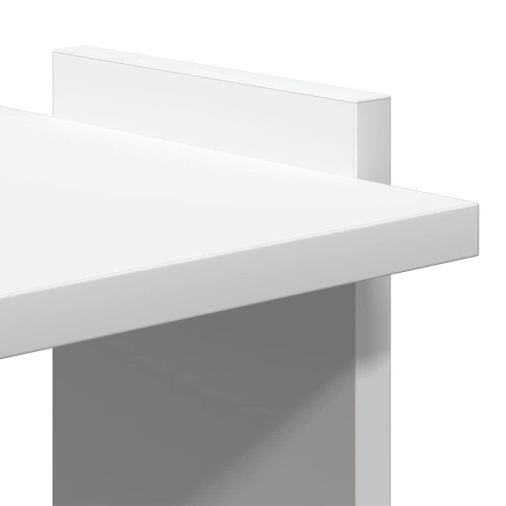 Produktbild för Bokhylla 3 hyllplan vit 60x30x120 cm konstruerat trä