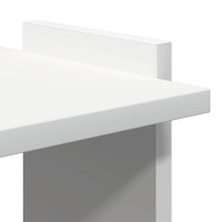 Produktbild för Bokhylla 3 hyllplan vit 60x30x120 cm konstruerat trä