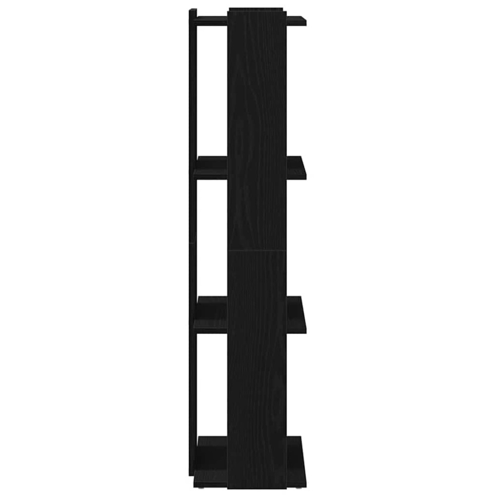 Produktbild för Bokhylla 3 hyllplan svart 60x30x120 cm konstruerat trä