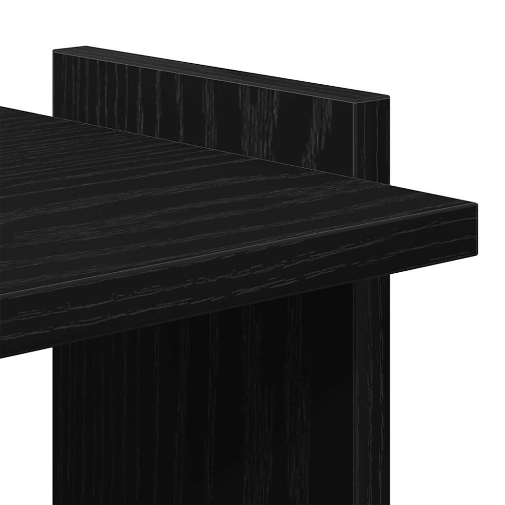Produktbild för Bokhylla 3 hyllplan svart 60x30x120 cm konstruerat trä