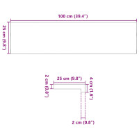 Produktbild för Trappstegsmattor 16 pcs brunsvart 100x25x2 cm massiv ek