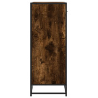 Produktbild för Skoskåp rökfärgad ek 75x38x97,5 cm konstruerat trä och metall