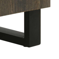 Produktbild för Sidobord 3 delar svart 60x33x75 cm massivt mangoträ