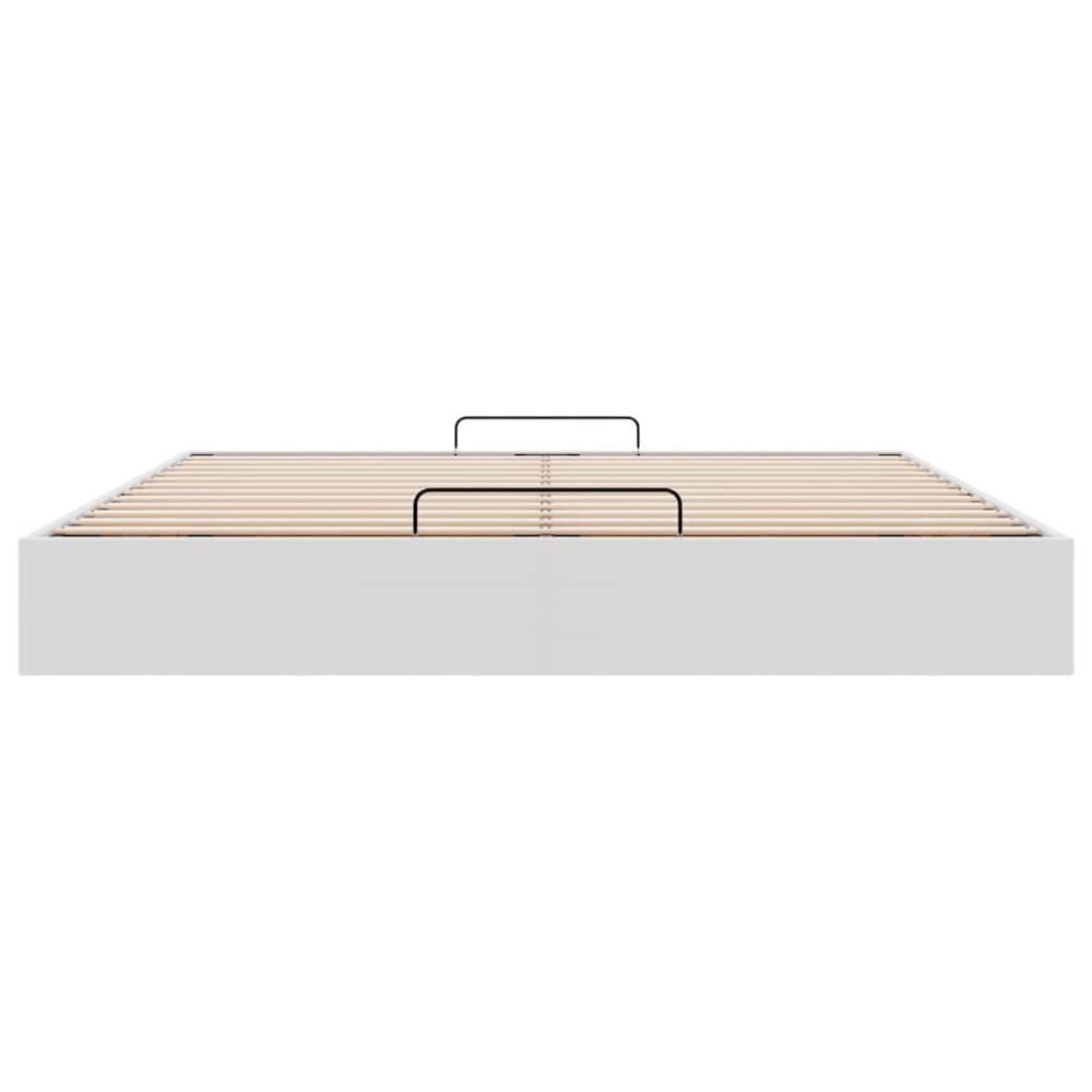 Produktbild för Ottoman sängram utan madrass vit 200x200 cm konstläder