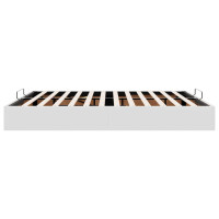 Produktbild för Ottoman sängram utan madrass vit 200x200 cm konstläder