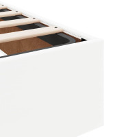 Produktbild för Ottoman sängram utan madrass vit 200x200 cm konstläder