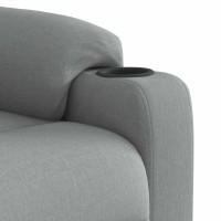 Produktbild för Reclinerfåtölj ljusgrå tyg