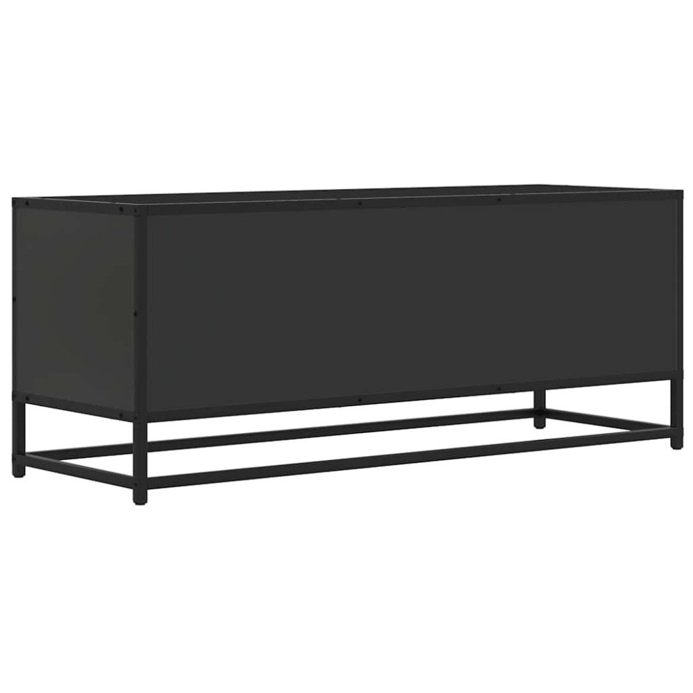 Produktbild för Tv-bänk svart 100x34,5x40 cm konstruerat trä och metall