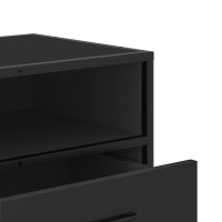 Produktbild för Tv-bänk svart 100x34,5x40 cm konstruerat trä och metall