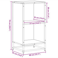 Produktbild för Bokhylla brun ek 40x35x76 cm konstruerat trä