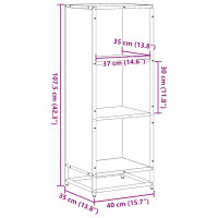 Produktbild för Bokhylla sonoma-ek 40x35x107,5 cm konstruerat trä