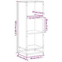 Produktbild för Bokhylla brun ek 40x35x107,5 cm konstruerat trä