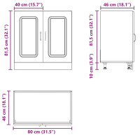 Produktbild för Diskbänk underskåp sonoma-ek 80x46x81,5 cm konstruerat trä