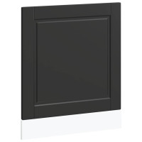 Produktbild för Diskmaskinspanel Porto svart 60x1,5x67 cm konstruerat trä