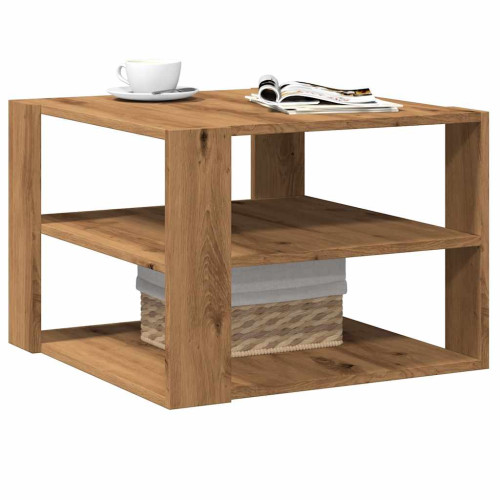vidaXL Soffbord artisan ek 58x58x40 cm konstruerat trä
