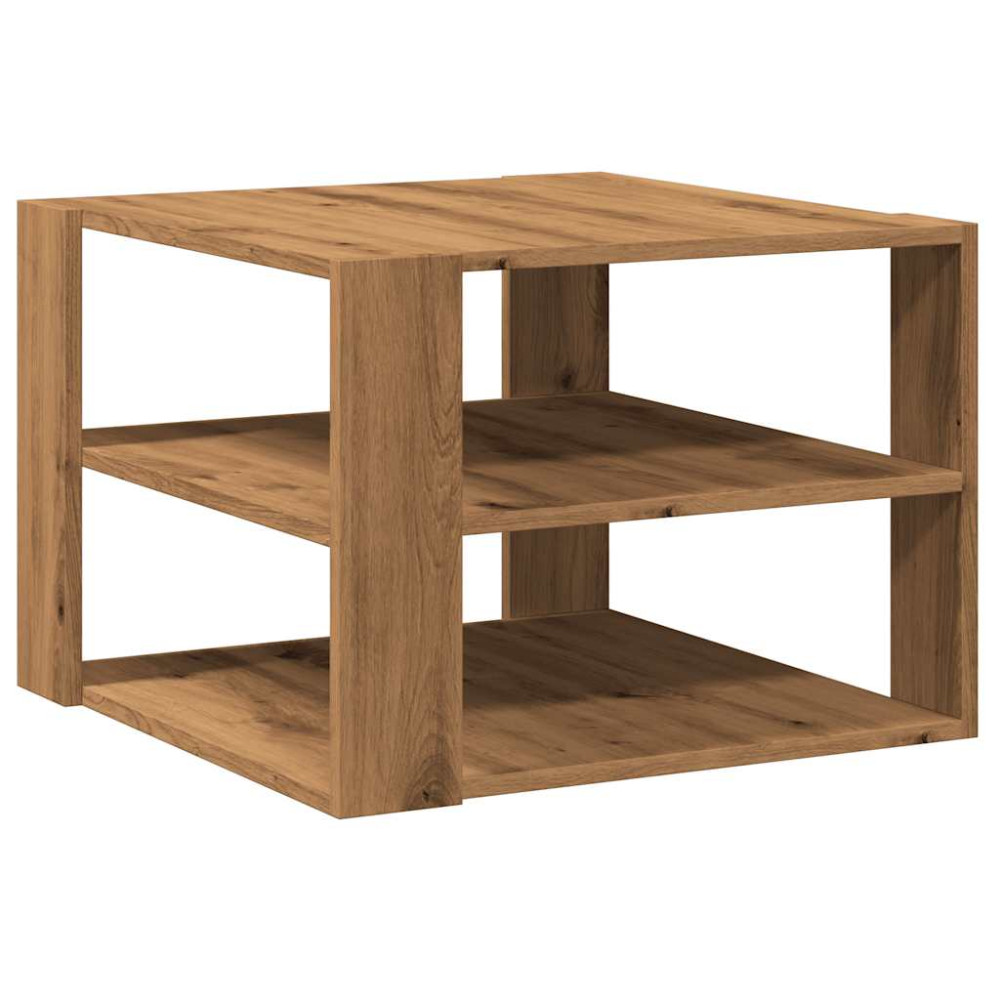 Produktbild för Soffbord artisan ek 58x58x40 cm konstruerat trä