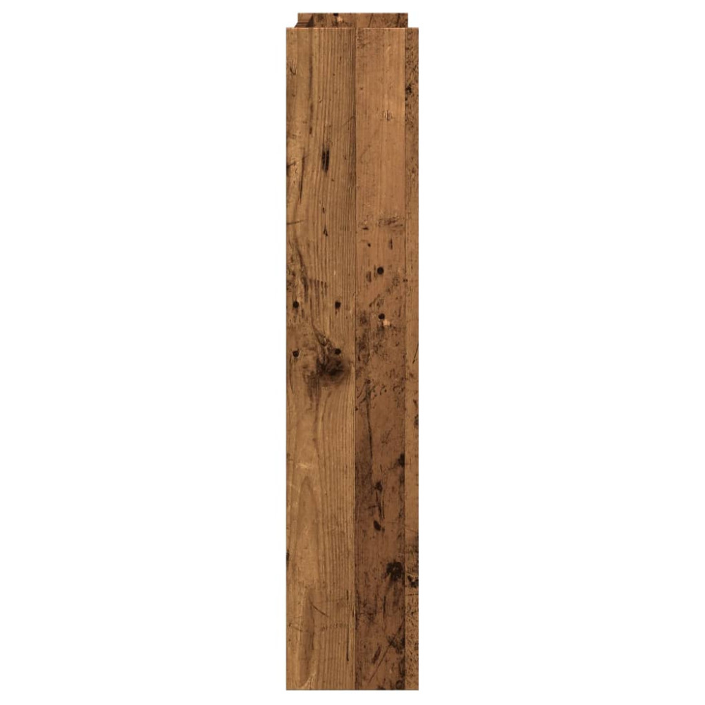 Produktbild för Väggmonterat skoställ åldrat trä 80x18x90 cm konstruerat trä