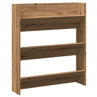 Produktbild för Väggmonterat skoställ artisan ek 80x18x90 cm konstruerat trä