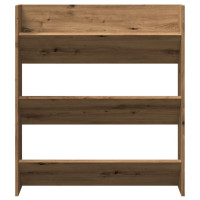 Produktbild för Väggmonterat skoställ artisan ek 80x18x90 cm konstruerat trä