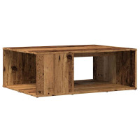 Produktbild för Soffbord åldrat trä 90x67x33 cm konstruerat trä