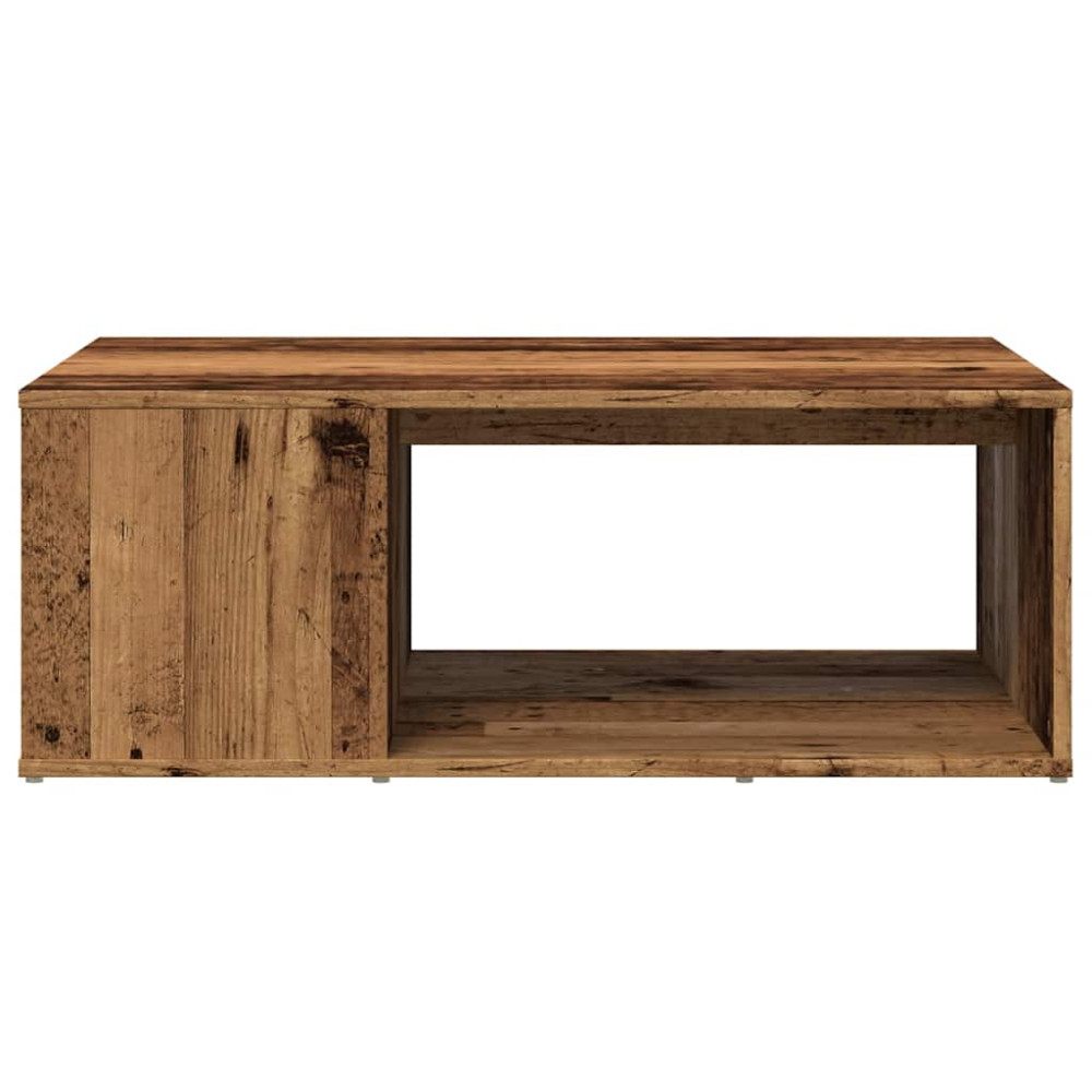 Produktbild för Soffbord åldrat trä 90x67x33 cm konstruerat trä