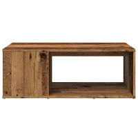 Produktbild för Soffbord åldrat trä 90x67x33 cm konstruerat trä