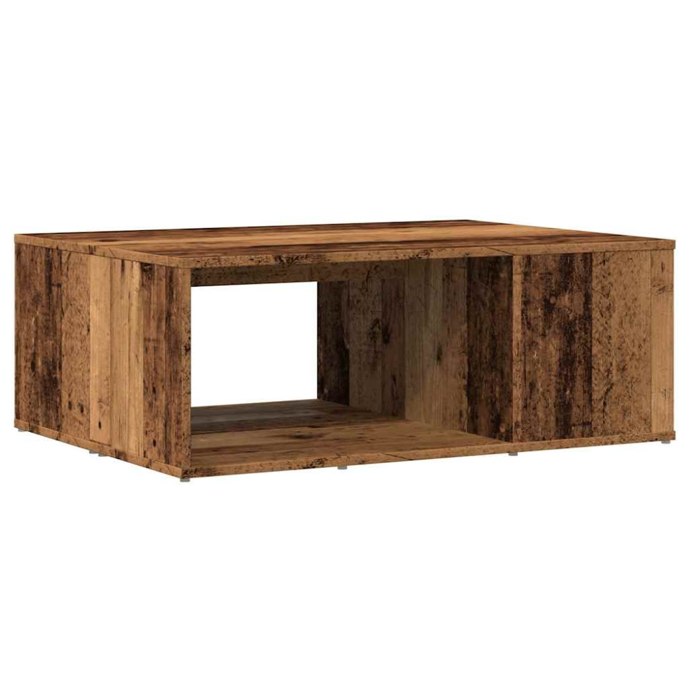 Produktbild för Soffbord åldrat trä 90x67x33 cm konstruerat trä