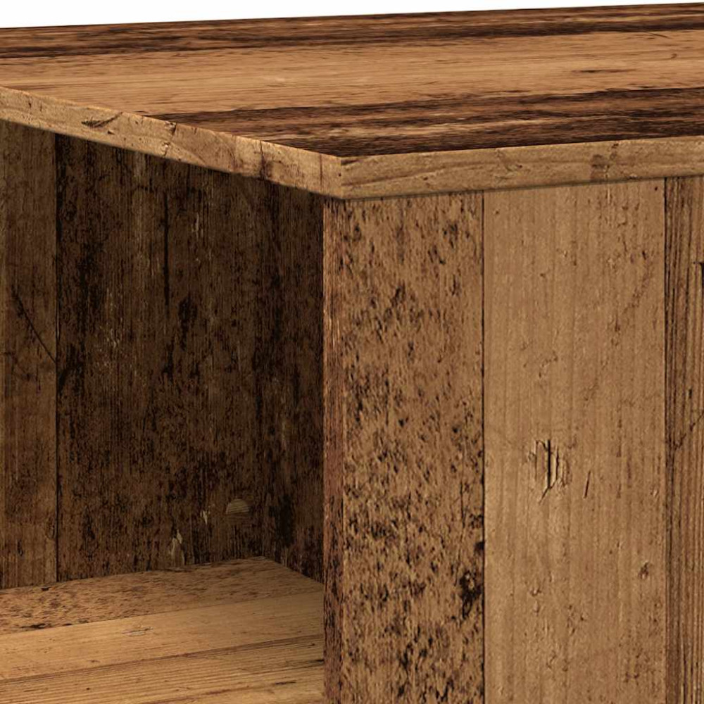 Produktbild för Soffbord åldrat trä 90x67x33 cm konstruerat trä