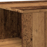 Produktbild för Soffbord åldrat trä 90x67x33 cm konstruerat trä