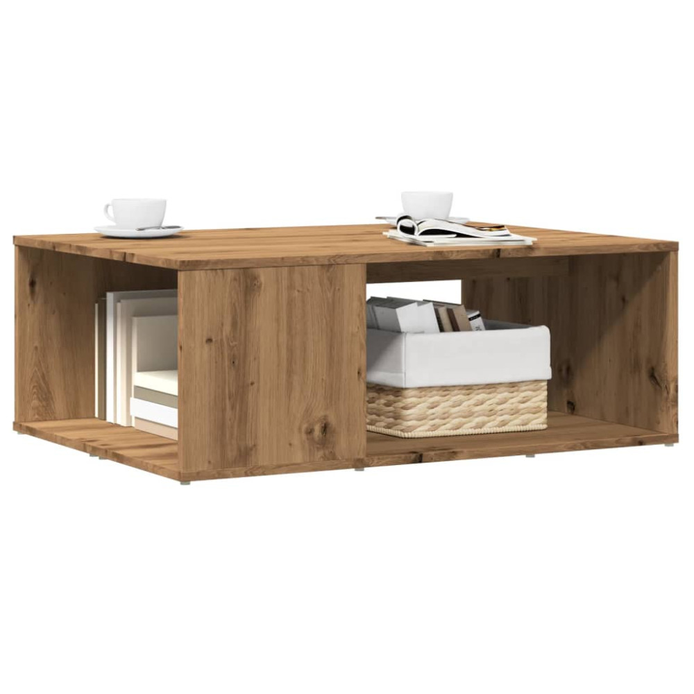 Produktbild för Soffbord artisan ek 90x67x33 cm konstruerat trä