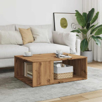 Produktbild för Soffbord artisan ek 90x67x33 cm konstruerat trä