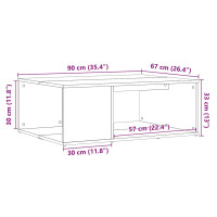 Produktbild för Soffbord artisan ek 90x67x33 cm konstruerat trä