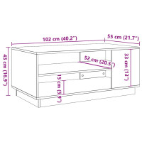 Produktbild för Soffbord åldrat trä 102x55x43 cm konstruerat trä