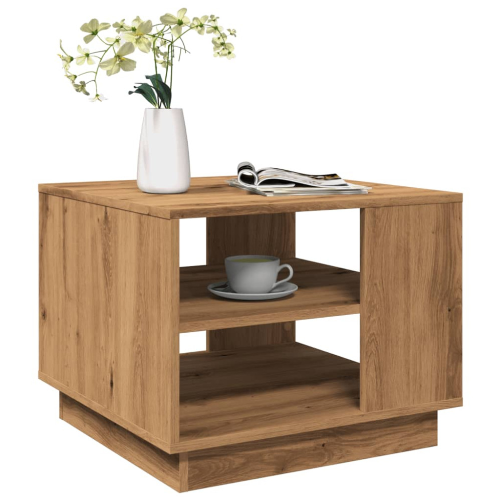 Produktbild för Soffbord artisan ek 55x55x42 cm konstruerat trä